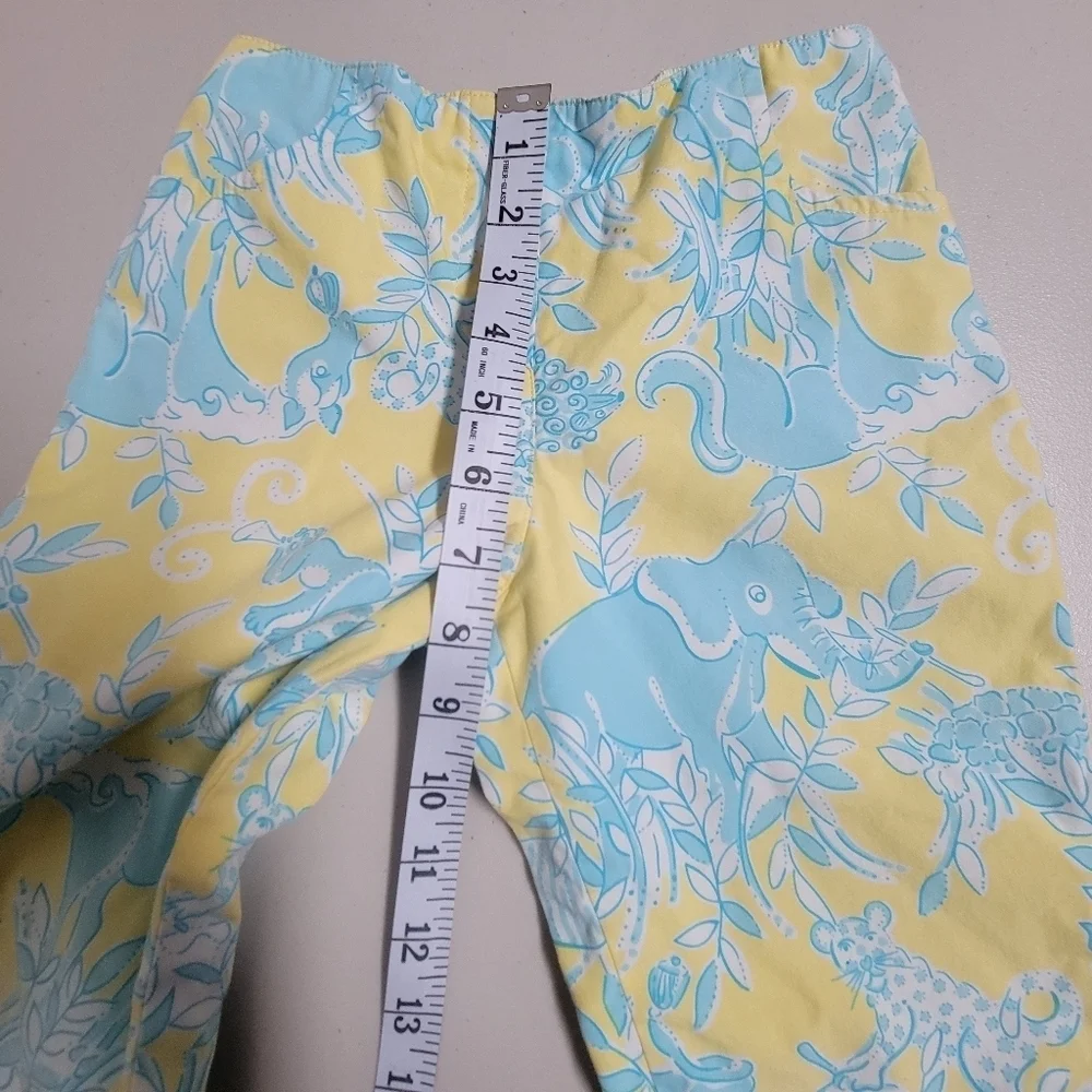 Lilly Pulitzer Vintage Animal Safari Girls Capri Pants Size 6X.
